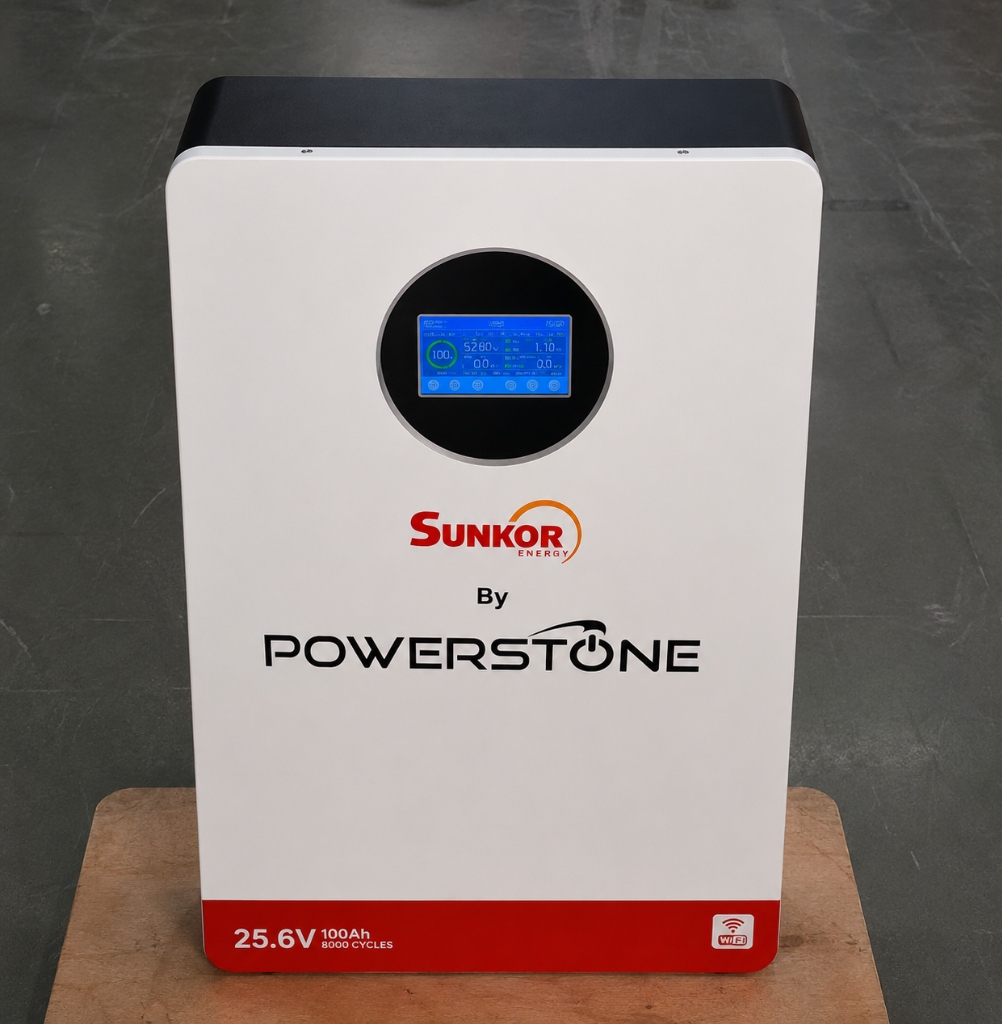 Powerstone SK-25.6V 100Ah Lithium Battery with LCD & WiFi